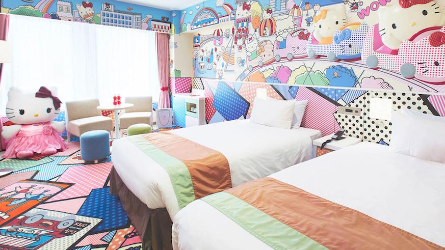 Keio Plaza Hotel in Tokyo will put you up in full Hello Kitty splendor.