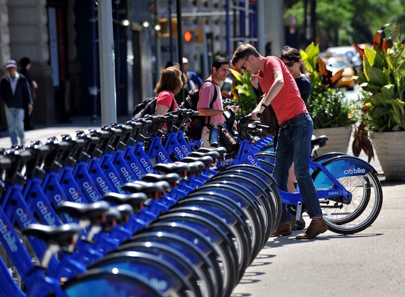 New York’s beloved bikeshare Citi Bike is celebrating its fifth birthday this weekend in Prospect Park. (Stan Honda/Getty)