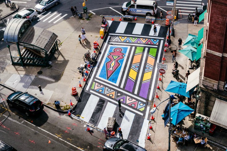 Citi Bike celebrates South African artist, culture with street mural.