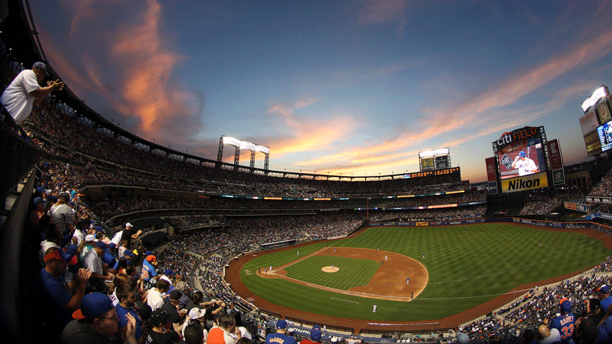 Citi Field during sunset. (Photo: Getty Images)