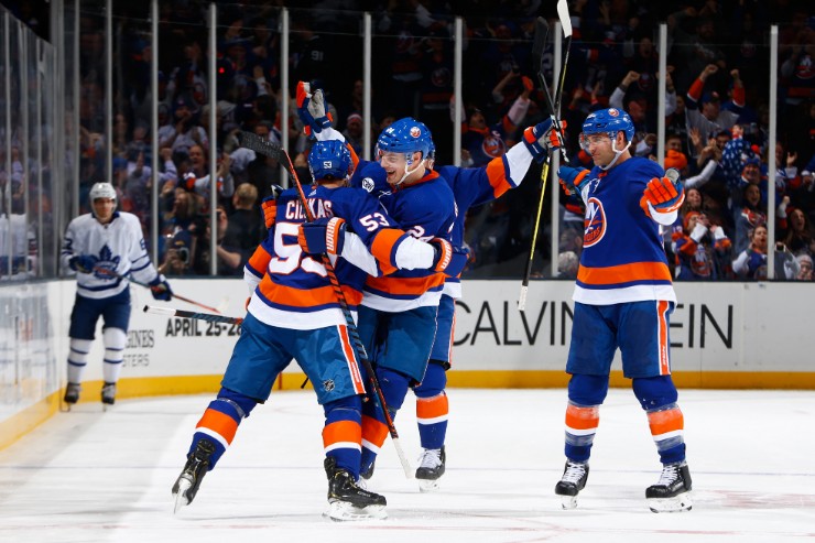 The Islanders stormed to a 6-1 victory over the Maple Leafs on Thursday night behind Casey Cizikas. (Photo: Getty Images)