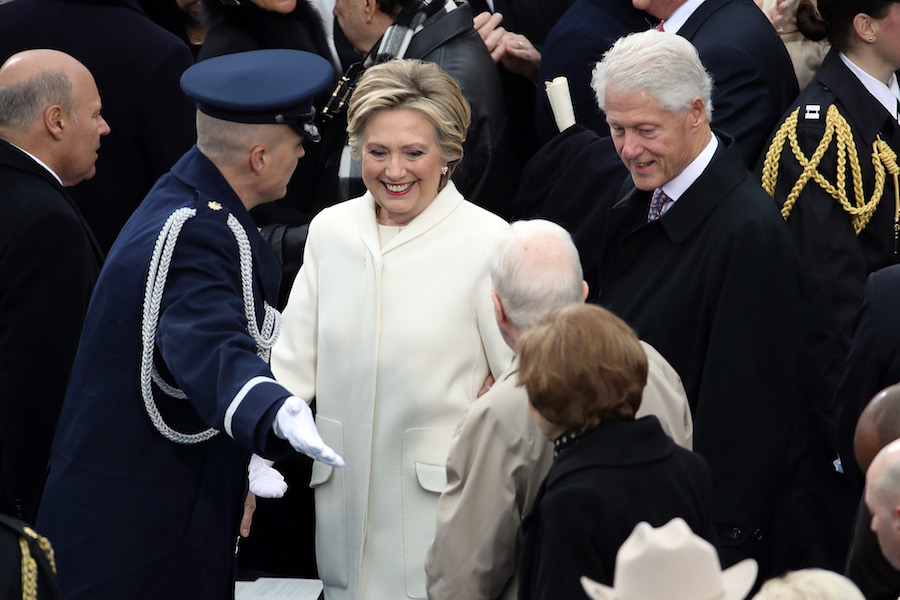 Mixed reactions to Hillary Clinton attending Trump inauguration