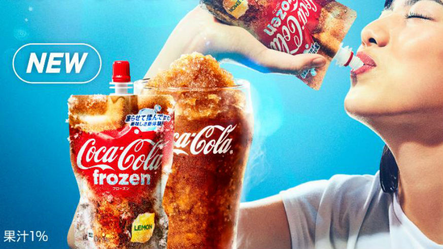 Coca-Cola Japan came out with Frozen Lemon Coca-Cola slushie