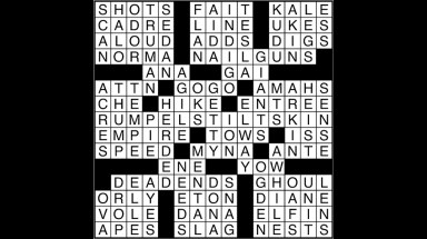 Crossword puzzle answers: January 16, 2018