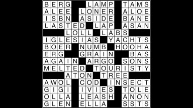 Crossword puzzle answers: January 17, 2018