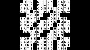 Crossword puzzle, Wander Words answers: December 13, 2018