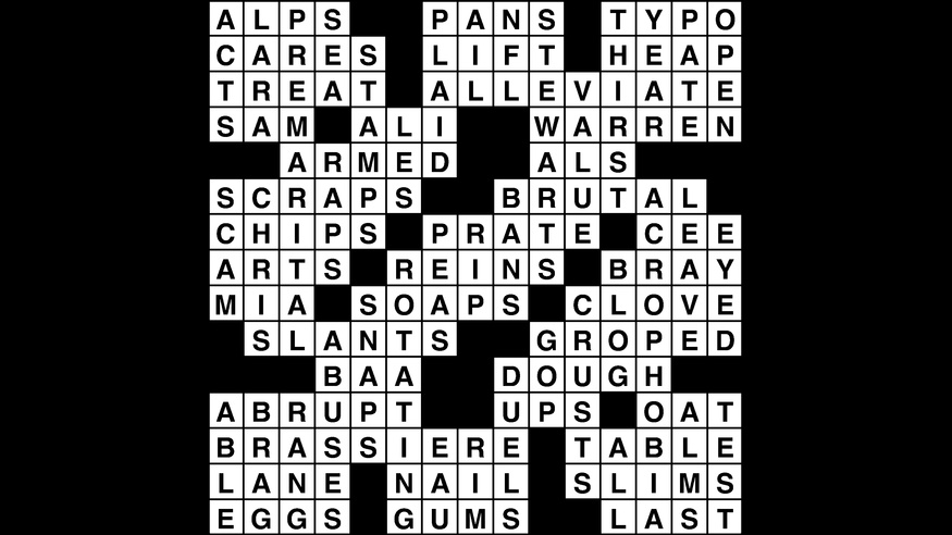 Crossword puzzle, Wander Words answers: December 5, 2018