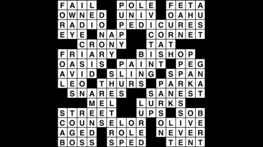 Crossword puzzle, Wander Words answers: February 1, 2019
