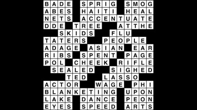Crossword puzzle, Wander Words answers: February 28, 2019