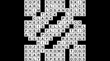 Crossword puzzle, Wander Words answers: February 5, 2019