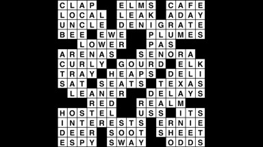 Crossword puzzle, Wander Words answers: February 6, 2019