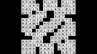 Crossword puzzle, Wander Words answers: January 23, 2019
