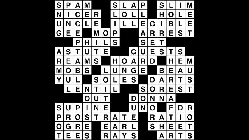 Crossword puzzle, Wander Words answers: January 23, 2019