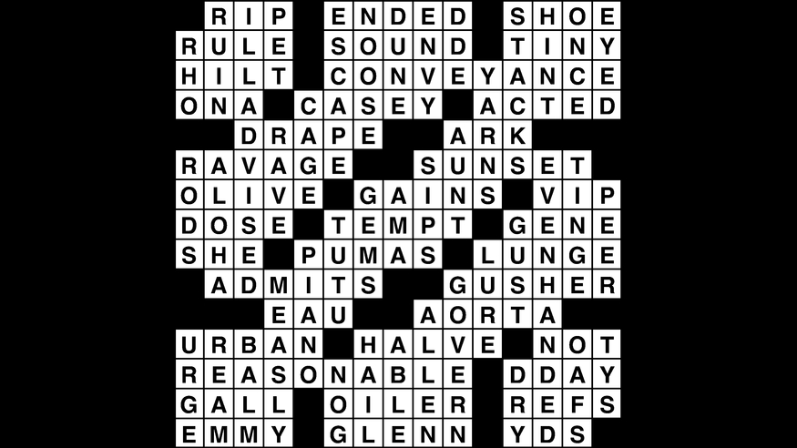 Crossword puzzle, Wander Words answers: January 29, 2019