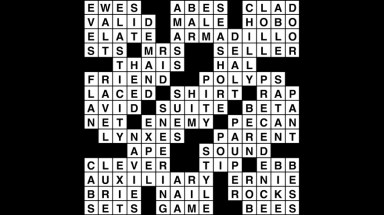 Crossword puzzle, Wander Words answers: January 4, 2019
