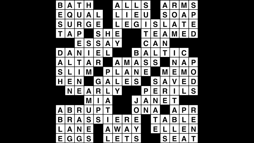 Crossword puzzle, Wander Words answers: March 13, 2019