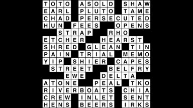 Crossword puzzle, Wander Words answers: March 19, 2019