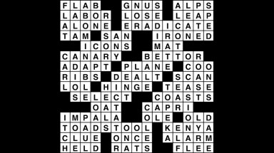 Crossword puzzle, Wander Words answers: March 22, 2019