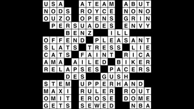 Crossword puzzle, Wander Words answers: March 7, 2019