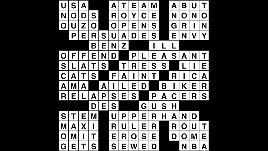 Crossword puzzle, Wander Words answers: March 7, 2019