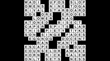 Crossword puzzle, Wander Words answers: March 8, 2019