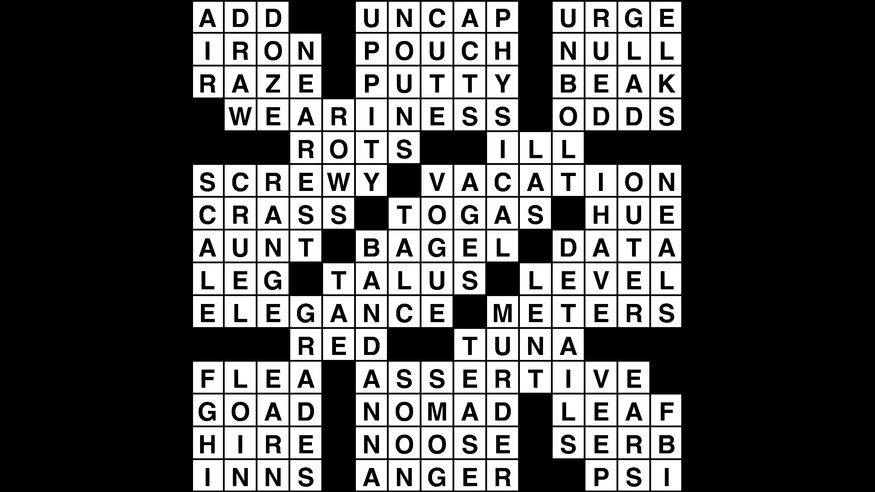 Crossword, puzzle, Wander Words answers: November 15, 2018