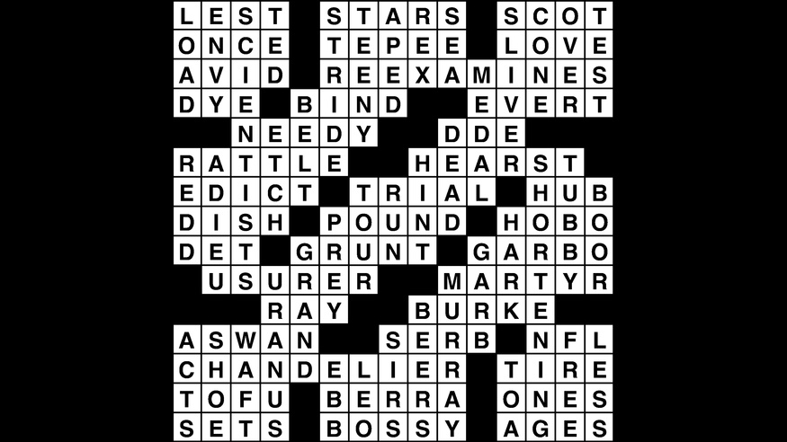 Crossword puzzle, Wander Words answers: November 27, 2018