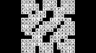 Crossword puzzle answers: October 10, 2018