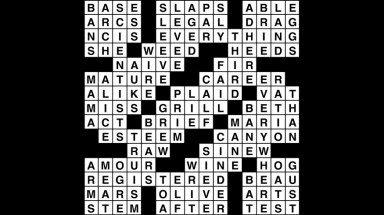 Crossword puzzle answers: October 26, 2018