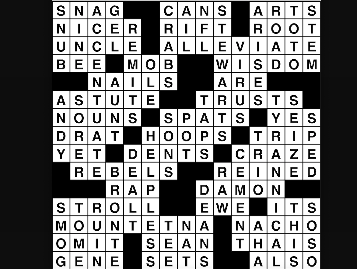 Crossword puzzle, Wander Words answers: May 9, 2019
