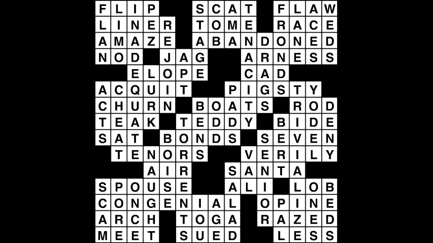 Crossword puzzle, Wander Words answers: December 10, 2018