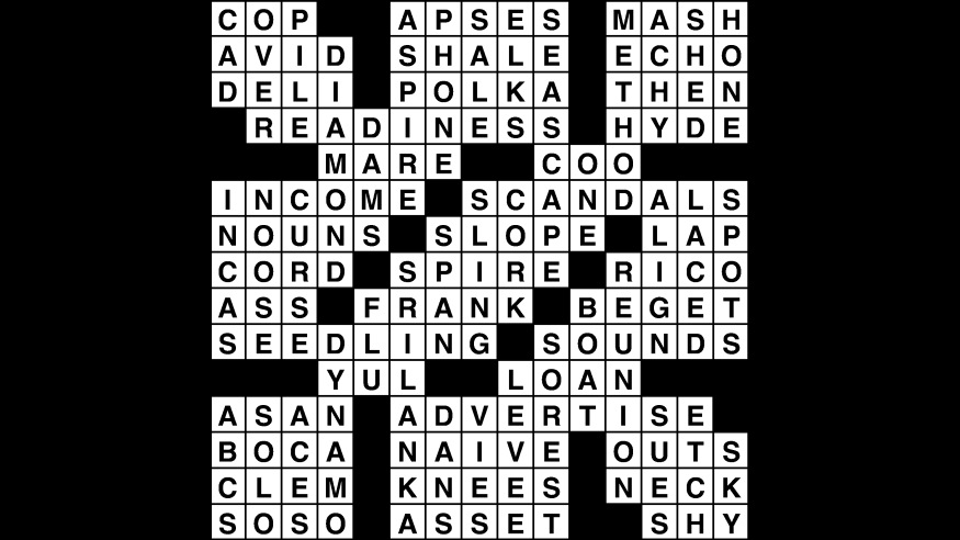 Crossword puzzle, Wander Words answers: December 12, 2018