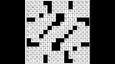 Crossword puzzle, Wander Words answers: December 17, 2018