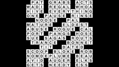 Crossword puzzle, Wander Words answers: December 18, 2018
