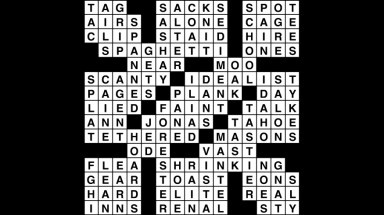 Crossword puzzle, Wander Words answers: December 24, 2018