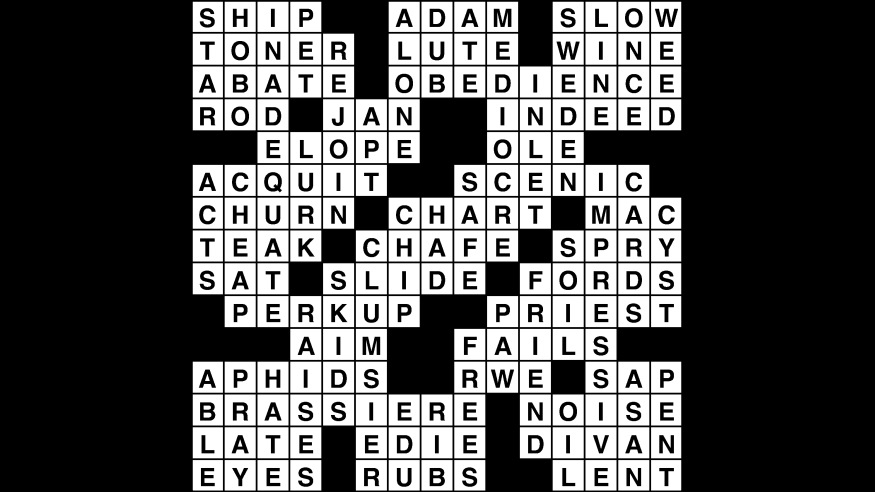 Crossword puzzle, Wander Words answers: February 18, 2019