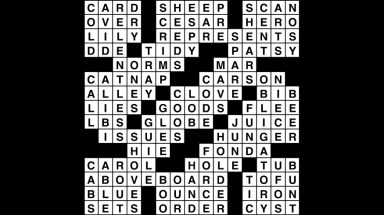 Crossword puzzle, Wander Words answers: February 19, 2019