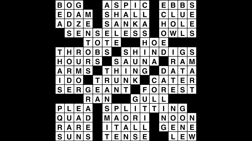Crossword puzzle, Wander Words answers: February 8, 2019