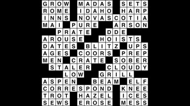Crossword puzzle, Wander Words answers: January 17, 2019