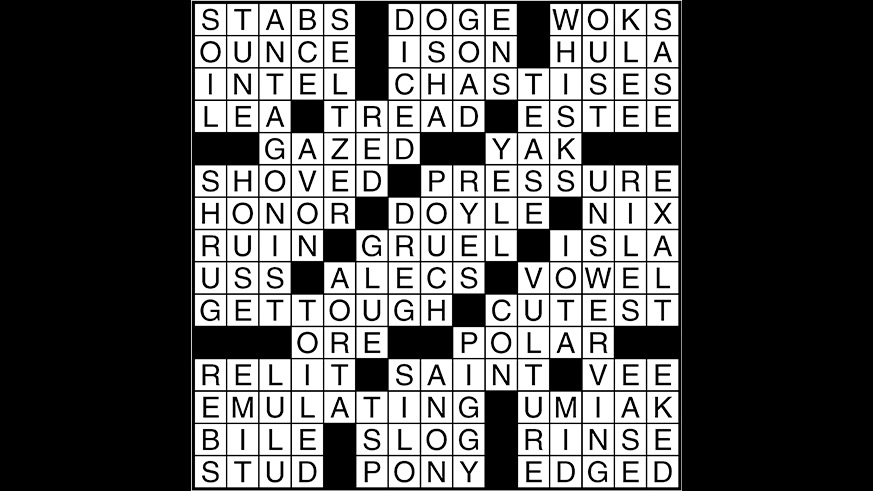 Crossword puzzle answers: July 4, 2017