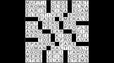 Crossword puzzle answers: June 7, 2017