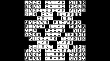 Crossword puzzle answers: June 12, 2017