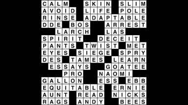 Crossword puzzle, Wander Words answers: March 18, 2019