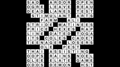 Crossword, puzzle, Wander Words answers: November 19, 2018