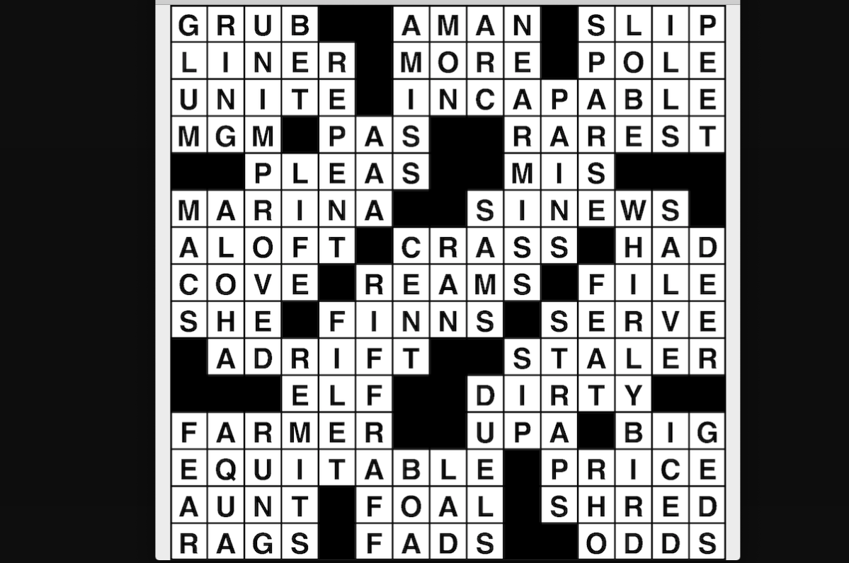 Crossword puzzle, Wander Words answers: May 14, 2019