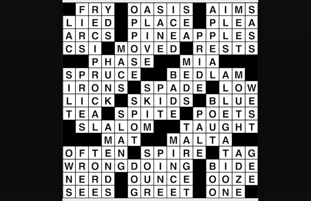 Crossword puzzle, Wander Words answers: May 15, 2019