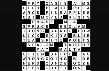 Crossword puzzle, Wander Words answers: May 15, 2019