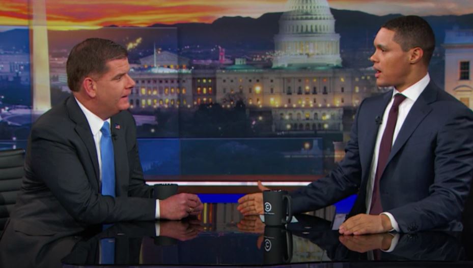 Watch Mayor Walsh defend immigration on ‘The Daily Show’