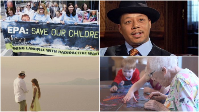 Some of 2017's best documentaries include (clockwise from top left) Atomic Homefront, Miracle on 42nd Street, Growing Season and The Stranger.