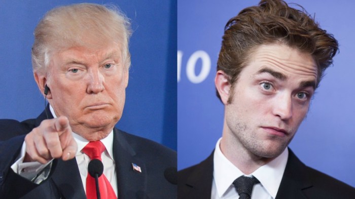 Donald Trump and Robert Pattinson